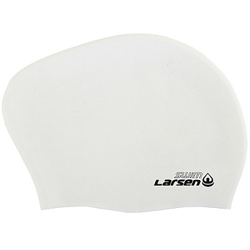 Шапочка плавательная Larsen LC-SC804 (для длинных волос) (Белый)