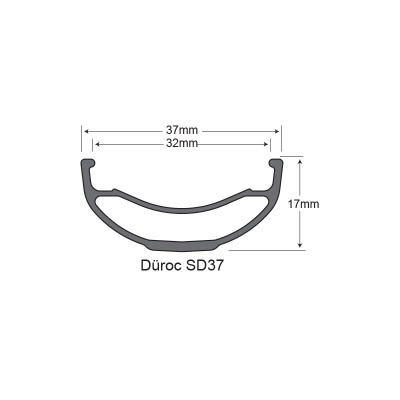 Обод 27,5" 32h SunRingle Duroc SD37 Sleeved Black								 Обод 27,5" 32h SunRingle Duroc SD37 Sleeved Black
