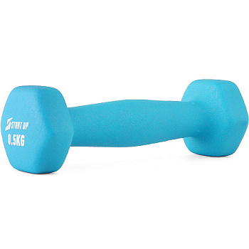 Гантель неопреновая Start Up HY-D-021 0,5 кг  (Голубой)