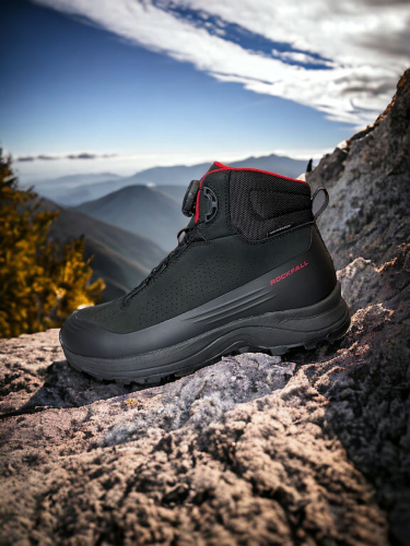 Ботинки Editex Rockfall чёрный/красный