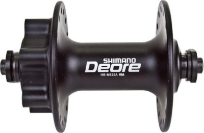 Втулка передняя Shimano Deore, M525A, 36 отверстия, QR, 6-болт Втулка передняя Shimano Deore, M525A, 36 отверстия, QR, 6-болт
