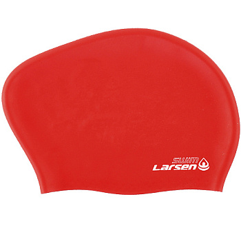 Шапочка плавательная Larsen LC-SC804 (для длинных волос) (Красный)