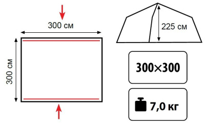Шатёр Tramp Lite Bungalow песочный