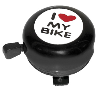 Звонок Ventura 5-420115 сталь "I love my bike" 